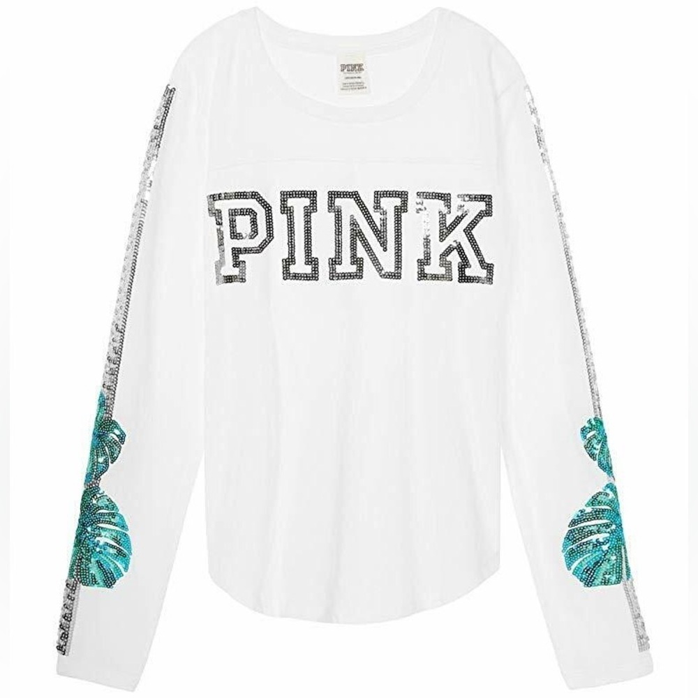 Victoria's Secret Pink football tee shirt